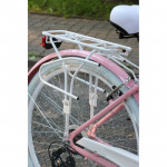 Dámsky retro bicykel 28" Lavida 7-prevodový hlinikový [A] Ružový, biele kolesá